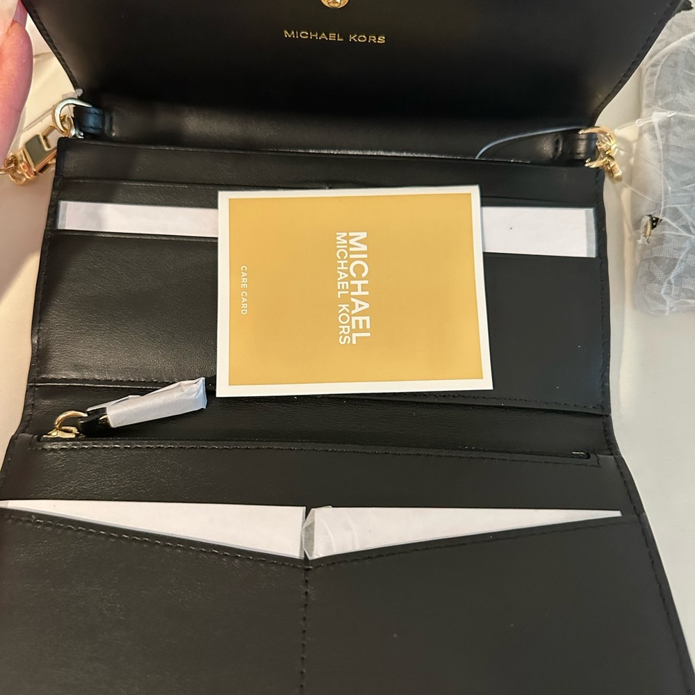 New Michael Kors Black and Gold crossbody Women's Bag - Picture 6 of 8